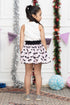WHITE SLEEVES TOP & LADY BOSS SKIRT